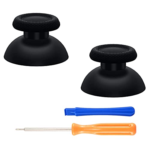 eXtremeRate Black Replacement Thumbsticks for PS5 Controller, Custom Analog Stick Joystick Compatible with PS5, for PS4 All Model Controller - Controller NOT Included