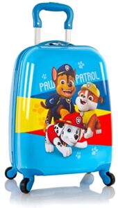 heys nickelodeon paw patrol 18-inch kids-friendly, lightweight, durable spinner luggage with 4 spinner wheels and telescopic handle system