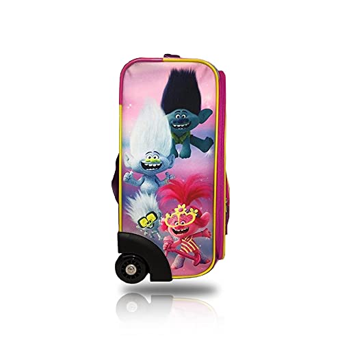 Accessory Innovations Trolls World Tour Pop Softside Wheeled Carry On 18 Inch Rolling Luggage