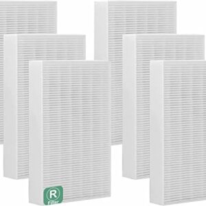 6Pack HPA300 Replacement Filter R Compatible with Honeywell HPA300, HPA200, HPA100, HPA090 Series and HPA5300, Filter R HRF-R3 & HRF-R2 & HRF-R1, Hepa Only