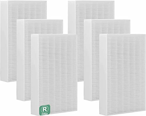 6Pack HPA300 Replacement Filter R Compatible with Honeywell HPA300, HPA200, HPA100, HPA090 Series and HPA5300, Filter R HRF-R3 & HRF-R2 & HRF-R1, Hepa Only