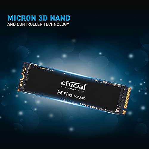 Crucial P5 Plus 2TB PCIe Gen4 3D NAND NVMe M.2 Gaming SSD, up to 6600MB/s - CT2000P5PSSD8, Solid State Drive