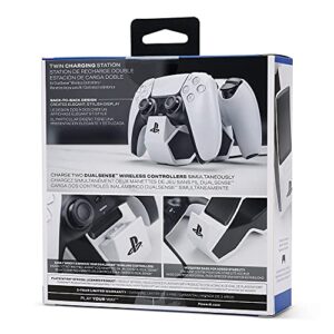 PowerA Twin Charging Station for Dualsense Wireless Controllers, Charge, Sony PlayStation, PS5, Officially Licensed