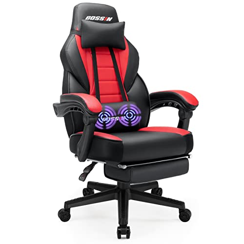 LEMBERI Video Game Chairs with footrest,Gamer Chair for Adults,Big and Tall Gaming Chair 400lb Capacity,Gaming Chairs for Teens,Racing Style Gaming Computer Chair with Headrest and Lumbar Support