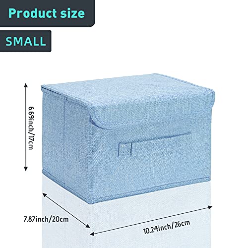 foldable storage box 2 storage boxes，storage bins，storage bins with lids，One big and one small. filing cabinets for home office. linen storage box, used to store toys, clothes, paper and books. (BLUE)