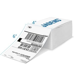 jadens thermal labels 4x6-500 labels, compatible with rollo, brother, zebra and most thermal printer, perforated, commercial grade, doesn't compatible with dymo