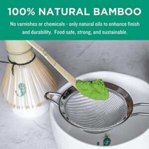 Jade Leaf Matcha Complete Matcha Ceremony Set - Includes: Bamboo Matcha Whisk & Scoop, Stainless Steel Sifter, Stoneware Bowl & Whisk Holder, and Prep Guide