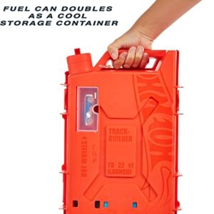 Hot Wheels Track Builder Unlimited Playset Fuel Can Stunt Box, 14 Component Parts & 1:64 Scale Toy Car