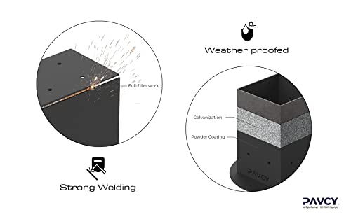 GMINO™ Base 4 Outdoor Framing Module | 4x4 Post Base | Pergola Fence Kit - 2 Per Pack