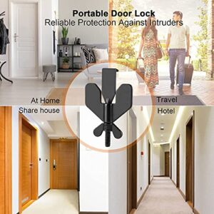 Door Lock, PENMAMA Portable Door Lock for Travel,Security Devices, Additional Aafety and Privacy Door Locker for Home, Hotel, School, Apartment, Dormitories