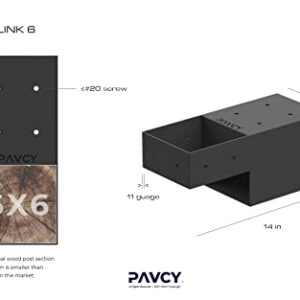 GMINO™ Link 6 Outdoor Framing Module | 6x6 Post Bracket | Pergola Fence Kit - 2 Per Pack