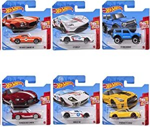 Hot Wheels Amazon 10-Pack Mini Collection of Toy Cars, 1:64 Scale Vehicles, Different Themes, Authentic Decos, Gift for Collectors & Kids 3 Years Old & Up [Amazon Exclusive]