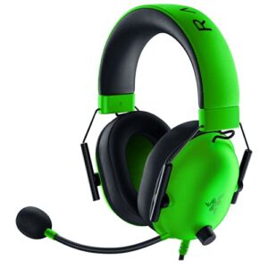 razer blackshark v2 x gaming headset: 7.1 surround sound - 50mm drivers - memory foam cushion - for pc, ps4, ps5, switch, xbox one, xbox series x|s, mobile - 3.5mm audio jack – green