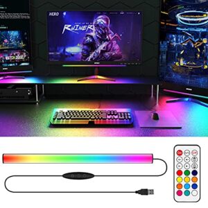 willed under monitor light bar, rgb gaming lights for gaming setup, ambiance backlights with remote controller, 5v usb powered, for gaming, keyboard, computer accessories, pc desk, room decoration