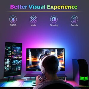 WILLED Under Monitor Light Bar, RGB Gaming Lights for Gaming Setup, Ambiance Backlights with Remote Controller, 5V USB Powered, for Gaming, Keyboard, Computer Accessories, PC Desk, Room Decoration