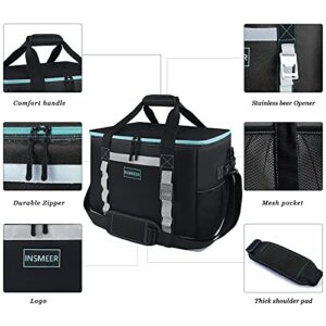 INSMEER Insulated Cooler Bag 65Cans/32 Cans Large Cooler Bag Soft Sided Cooler with Shoulder Strap, Collapsible Leakproof Portable Coolers for Camping/Beach/Food Delivery/Shopping/Outdoor/Picnic
