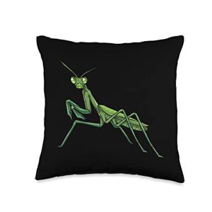 the praying mantis design selection company praying mantis throw pillow, 16x16, multicolor