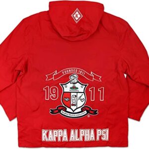 Kappa Alpha Psi Big Boy Divine 9 S3 Mens Hooded Windbreaker Jacket [Crimson Red - 4XL] 142218