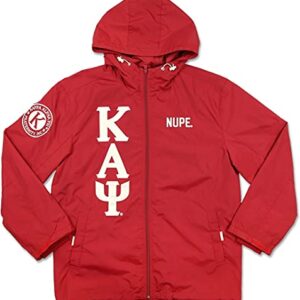 Kappa Alpha Psi Big Boy Divine 9 S7 Hooded Mens Windbreaker Jacket [Crimson Red - 4XL] (31623)