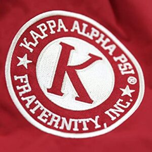 Kappa Alpha Psi Big Boy Divine 9 S7 Hooded Mens Windbreaker Jacket [Crimson Red - 4XL] (31623)