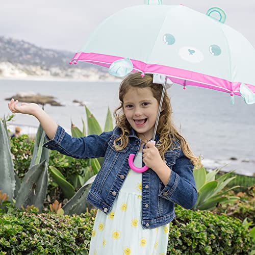 ADORA Water Activated Kid's Umbrella. Magic Reveal 26" Umbrella for the rain - Be Bright Bear face appears in the rain!