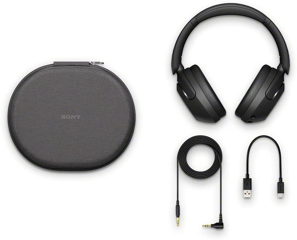 Sony Wireless Noise Cancelling Headphones WH-XB910N Over Ear Bluetooth Headset + NeeGo 3.5mm Headphone Extension