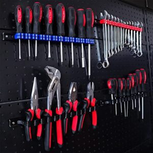 EMENTOL 6 PCS Screwdriver/Wrench Organizer, Plastic Rail Wrench Hanger,Hand Tool Holder, Perfect for Organize