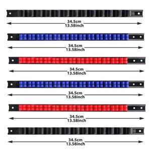 EMENTOL 6 PCS Screwdriver/Wrench Organizer, Plastic Rail Wrench Hanger,Hand Tool Holder, Perfect for Organize