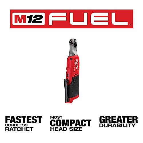 Milwaukee 2566-20 M12 FUEL Brushless Lithium-Ion 1/4 in. Cordless High Speed Ratchet (Tool Only)