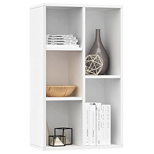 Sideboard with 5 Storage Compartments, Multifunctional Display Stand for Living Room and Office, Chipboard, 19.7" x 9.8" x 31.5"