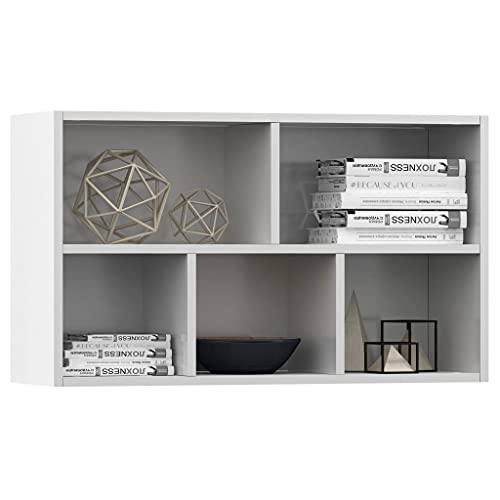 Sideboard with 5 Storage Compartments, Multifunctional Display Stand for Living Room and Office, Chipboard, 19.7" x 9.8" x 31.5"