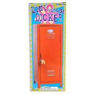 HOWBOUTDIS Brightly Colored Mini Metal Locker for Kids, Comes with a Lock and Key, 1 per Order, Assorted Colors, Ages 3+