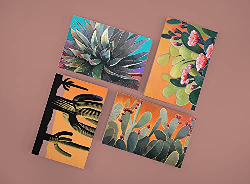 Stonehouse Collection Cactus Postcards - 4 x 6 Western Desert Postcards - 40 Postcards, 4 Different Cacuts Designs