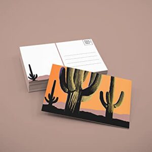 Stonehouse Collection Cactus Postcards - 4 x 6 Western Desert Postcards - 40 Postcards, 4 Different Cacuts Designs