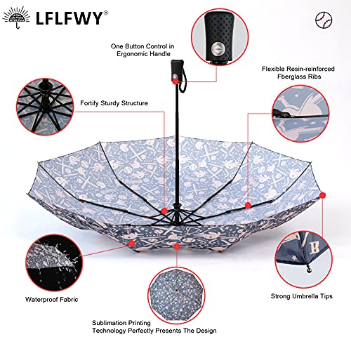 LFLFWY Travel Umbrella – Compact Windproof Umbrella Automatic Open and Close, Lightweight Portable Folding Umbrella, Best Gift Choice