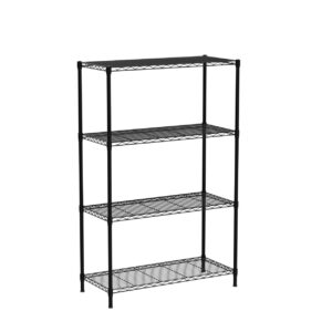 catalina creations 4-shelf shelving unit with shelf liners set of 4, adjustable rack unit, steel wire shelves, shelving units and storage rack for kitchen and garage (35.5w x 15.8d x 54h)