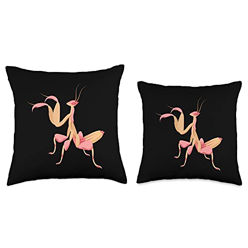 Praying Mantis Bug & Insect Outfit Pink Praying Mantis Bug & Insect Throw Pillow, 16x16, Multicolor