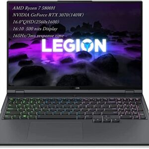 Newest Lenovo Legion 5 Pro Gen 6 Gaming Laptop | 8-core AMD Ryzen 7 5800H | 16.0" QHD (2560x1600) IPS 165Hz Display | GeForce RTX 3070(140W) | Type-C | w/ 32GB SD Card (32GB RAM | 1TB PCIe SSD)