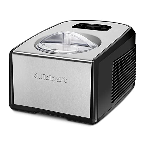 Cuisinart ICE-100 Compressor Ice Cream and Gelato Maker Bundle with Freezer Storage Containers (2-Pack) (2 Items)