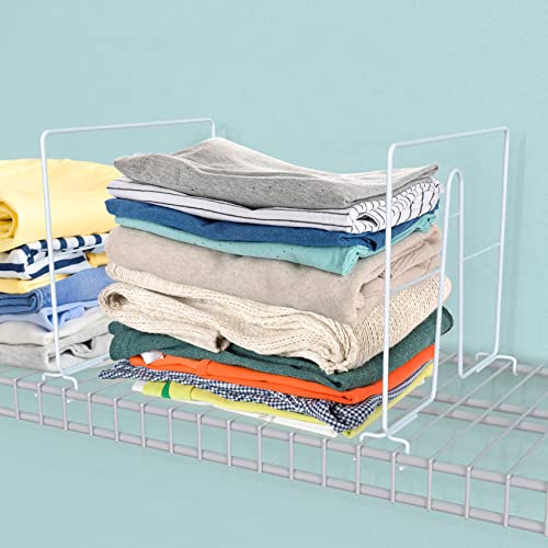 Hmdivor 8 Pack Wire Shelf Dividers Steel Closet Dividers and Separator for Organization, Shelves and Storage in Cabinet, Kitchen, Bedroom and Office