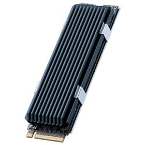 qivynsry m.2 heatsink 2280 ssd heat sink, only support single-sided 2280 m.2 ssd, with thermal silicone pad for ps5 pcie nvme m.2 ssd or ngff sata m.2 ssd computer and pc, space grey