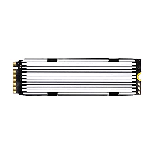 QIVYNSRY M.2 heatsink 2280 SSD Heat Sink, Only Support Single-Sided 2280 M.2 SSD, with Thermal Silicone Pad for PS5 PCIE NVME M.2 SSD or NGFF SATA M.2 SSD Computer and PC, Space Grey