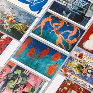 Henri Matisse Art Postcards, Famous Painting Abstract Art Post Cards Bulk Pack(30 Pack), Vintage Aesthetic Photo Collage Kit, Postcards Poster for School Students Teacher Thank You Note Cards