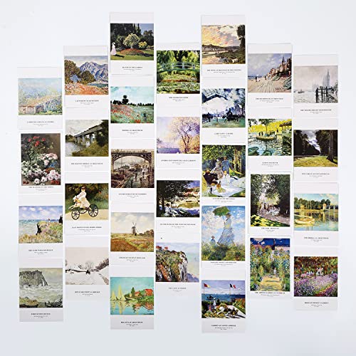 Claude Monet Art Postcards, Famous Painting Modern Artwork Post Cards Bulk Pack(30 Pack), Vintage Aesthetic Picture Wall Collage, Postcards Poster for School Students Teacher Thank You Note Cards