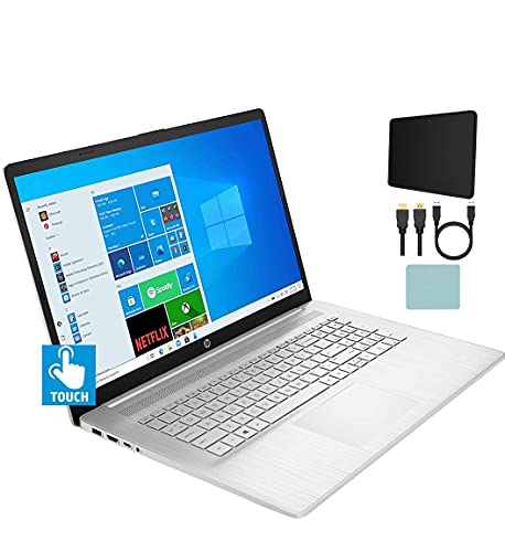 HP 17.3" Diagonal HD+ Touchscreen Display, AMD Ryzen 3 3250u, 8GB DDR4, 256GB SSD, AMD Radeon Graphics, HD Webcam, WiFi 6, HDMI, Bluetooth, 1-Year 365 Office, W10 Home, Accessories