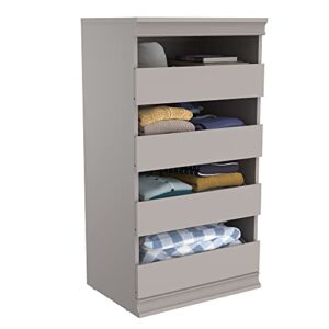 closetmaid 4598 modular storage stackable unit with 4 drawers, taupe