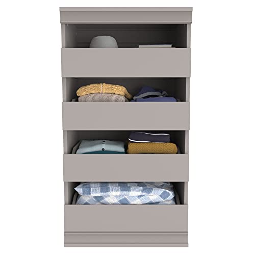 ClosetMaid 4598 Modular Storage Stackable Unit with 4 Drawers, Taupe