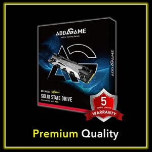 Addlink Addgame PS5 Compatible A95 2TB 7200 MB/s Read Speed Internal Solid State Drive - M.2 2280 PCIe NVMe Gen4X4 3D TLC NAND SSD with Heatsink (ad2TBA95M2P)