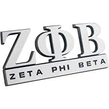 zeta phi beta car decal tag