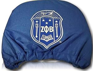 zeta phi beta car seat headrest cover blue